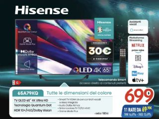 TV HISENSE 65A79KQ 55'' SMART TV QLED
